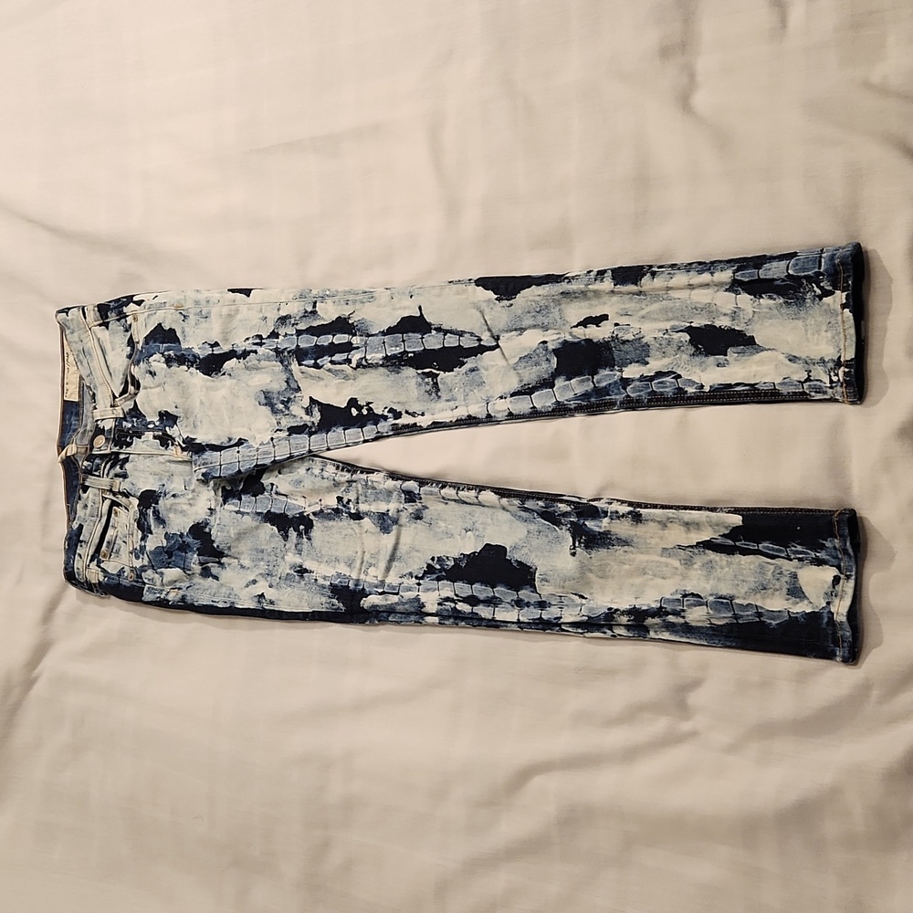 Rag & Bone jeans Mid Rise Skinny women's 27 retro bleach wash distressed